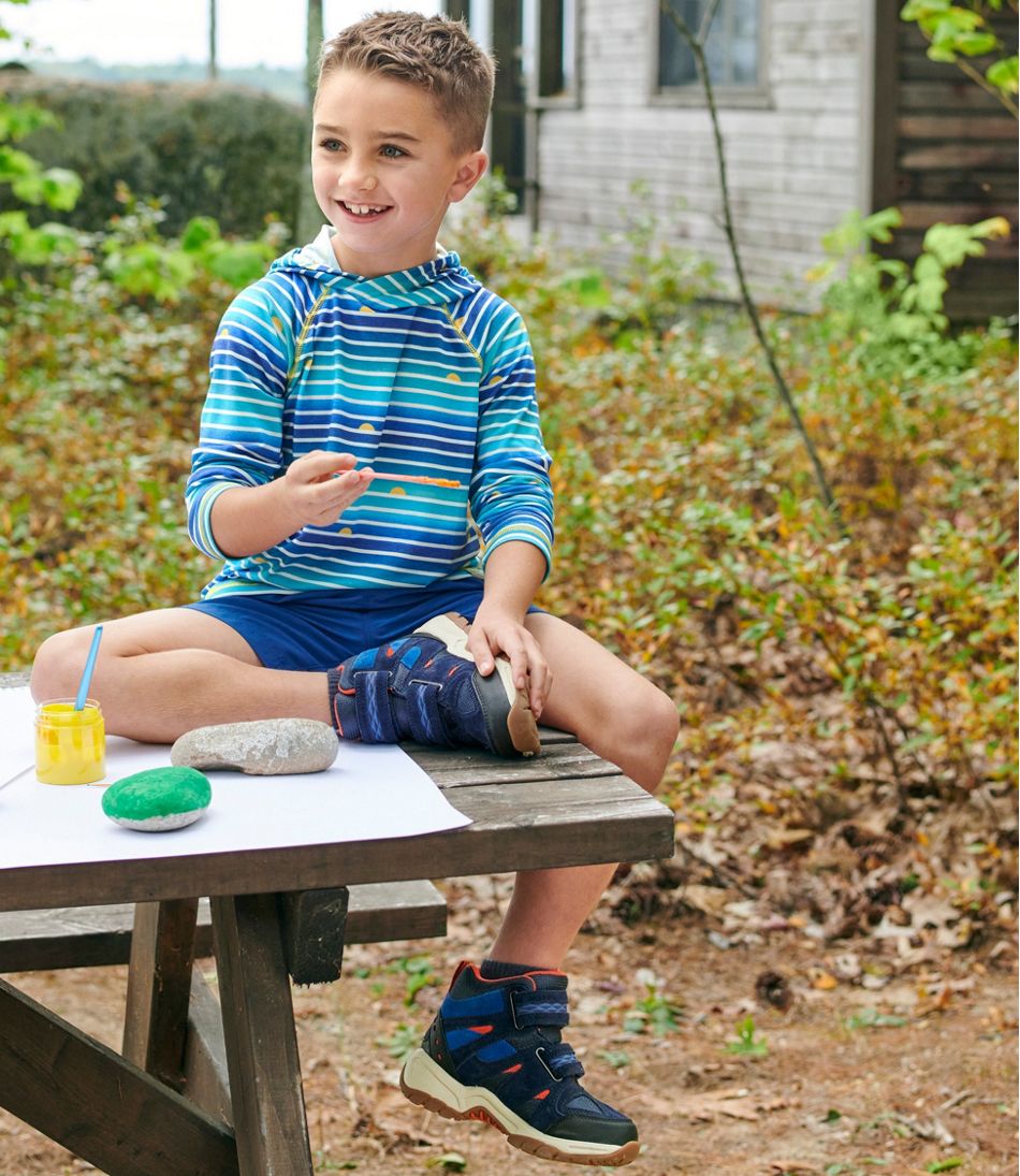 Kids' Everyday SunSmart® Hooded Tee, Long-Sleeve Stripe / L.L.Bean