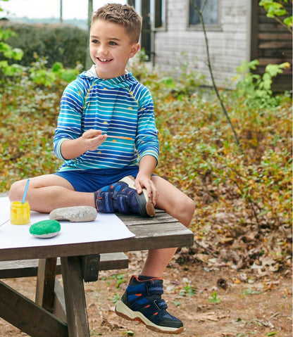 Kids' Everyday SunSmart® Hooded Tee, Long-Sleeve Stripe / L.L.Bean