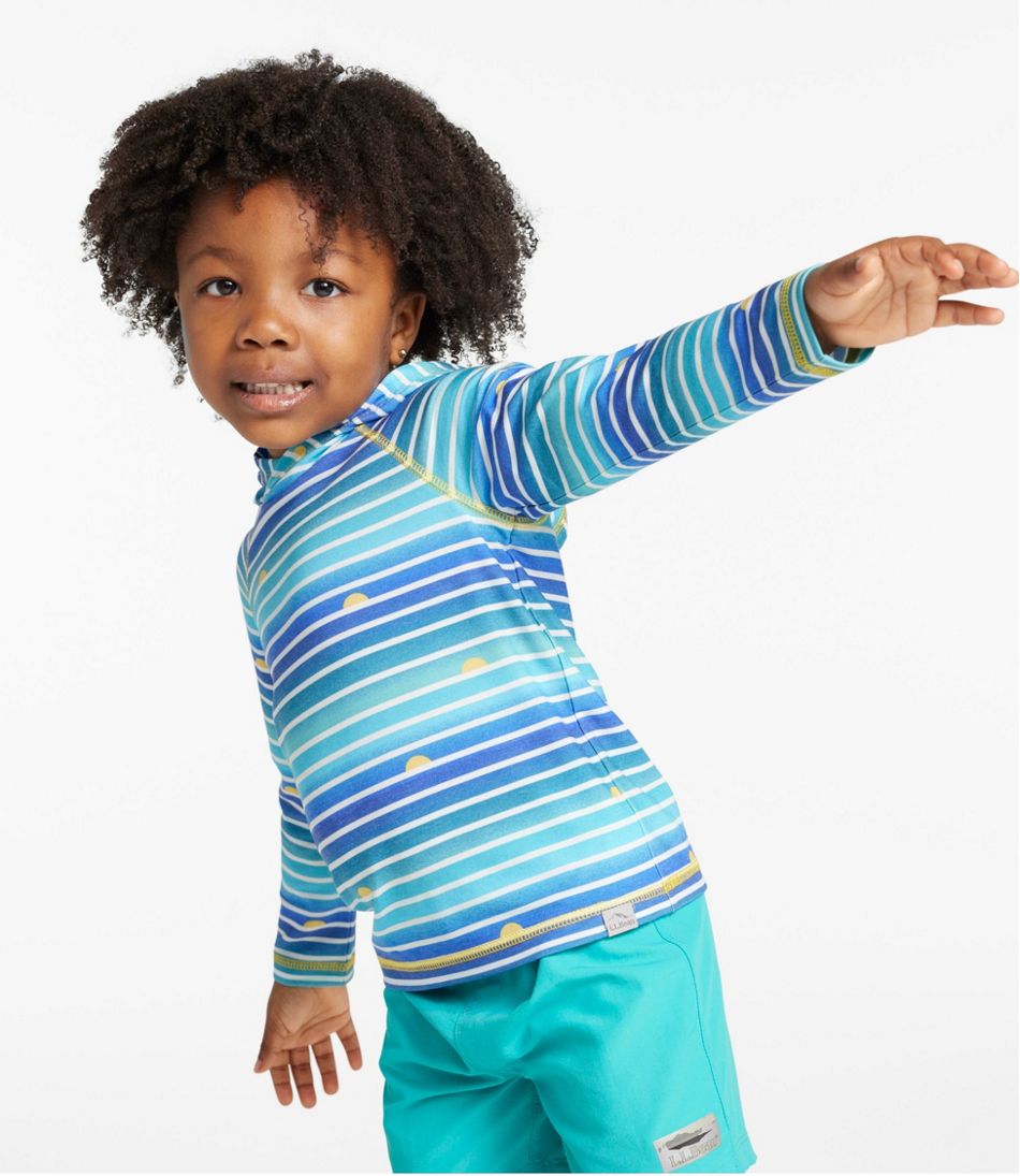 Toddlers' Everyday SunSmart® Hooded Tee, Long-Sleeve Stripe / L.L.Bean