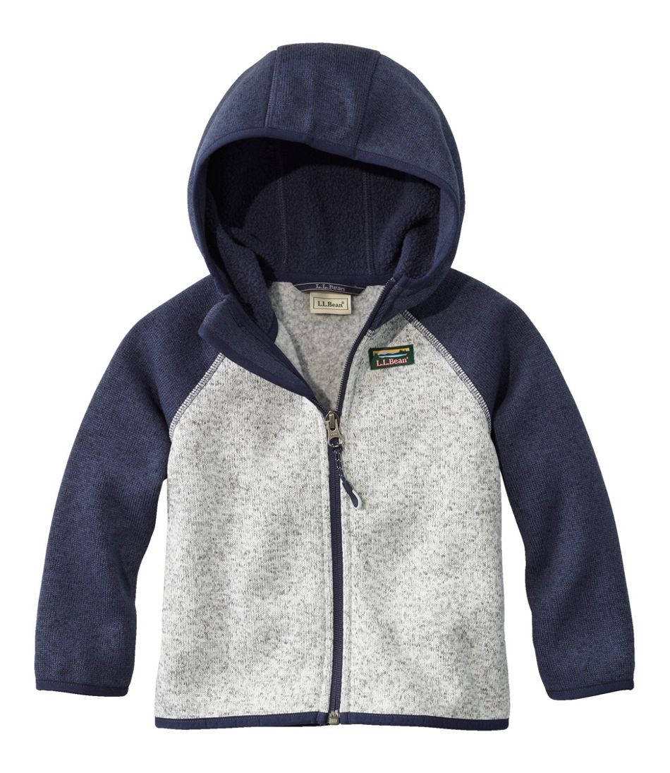 Infants' and Toddlers' Sweater Fleece, Hooded Colorblock / L.L.Bean