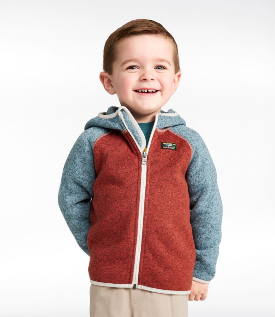 Infants' and Toddlers' Sweater Fleece, Hooded Colorblock / L.L.Bean