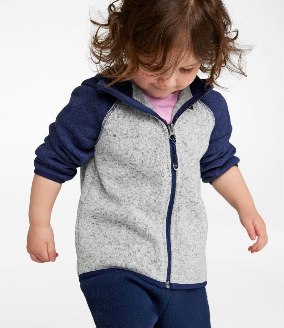 Infants' and Toddlers' Sweater Fleece, Hooded Colorblock / L.L.Bean