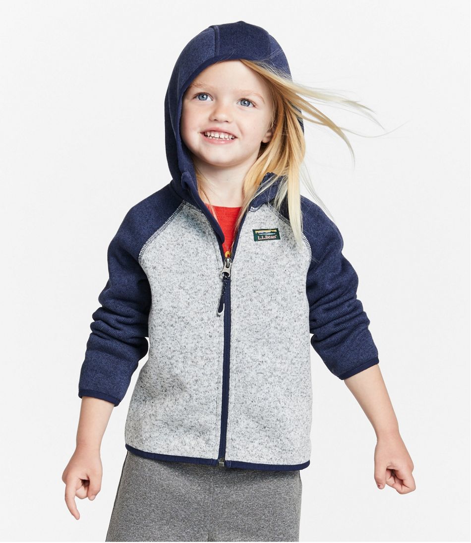 Infants' and Toddlers' Sweater Fleece, Hooded Colorblock / L.L.Bean