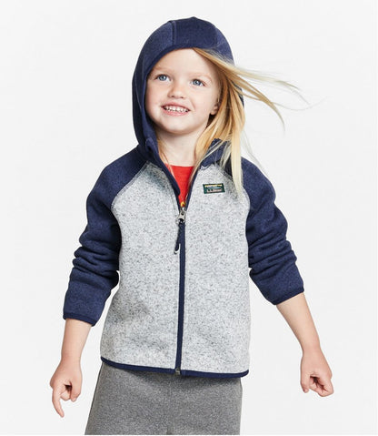 Infants' and Toddlers' Sweater Fleece, Hooded Colorblock / L.L.Bean
