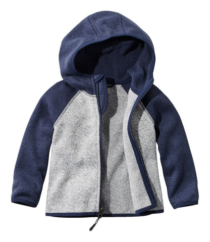 Infants' and Toddlers' Sweater Fleece, Hooded Colorblock / L.L.Bean