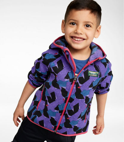Kids' Sweater Fleece, Hooded Print / L.L.Bean