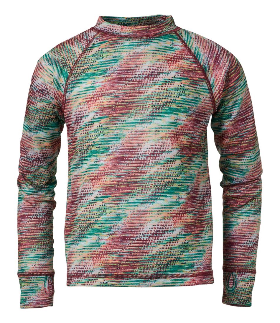 Kids' Wicked Warm Midweight Long Underwear, Top Print / L.L.Bean
