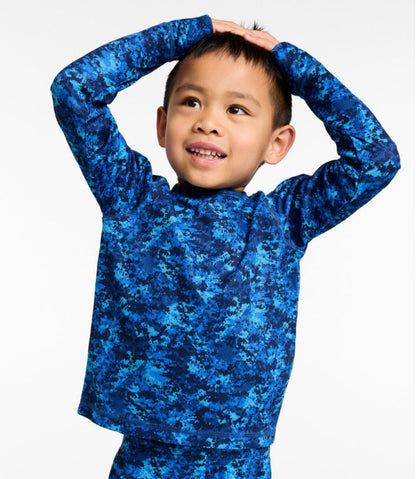 Kids' Wicked Warm Midweight Long Underwear, Top Print / L.L.Bean