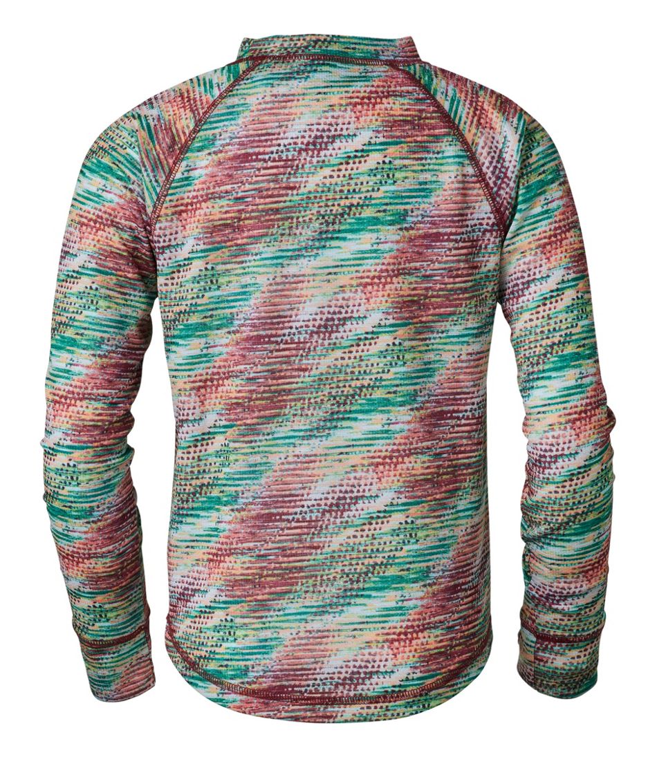 Kids' Wicked Warm Midweight Long Underwear, Top Print / L.L.Bean