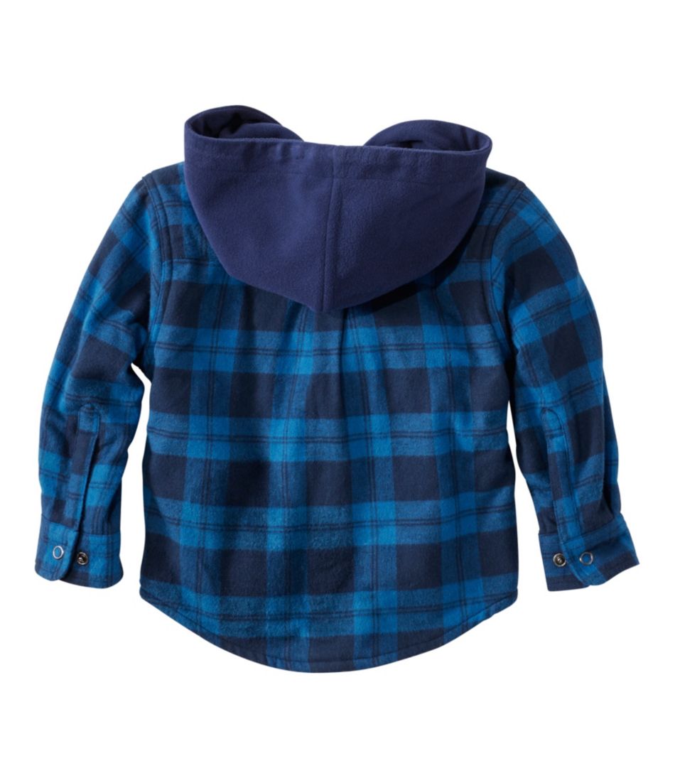 Toddlers' Fleece-Lined Flannel Shirt, Hooded / L.L.Bean