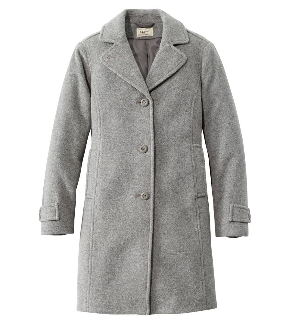 Women's Classic Lambswool Polo Coat, Three-Quarter Length / L.L.Bean