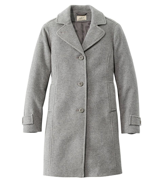 Women's Classic Lambswool Polo Coat, Three-Quarter Length / L.L.Bean