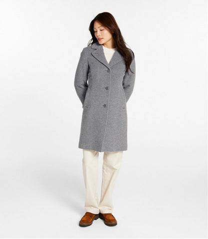Women's Classic Lambswool Polo Coat, Three-Quarter Length / L.L.Bean