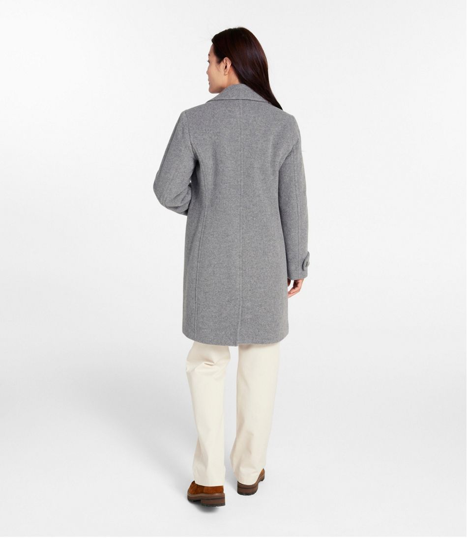 Women's Classic Lambswool Polo Coat, Three-Quarter Length / L.L.Bean