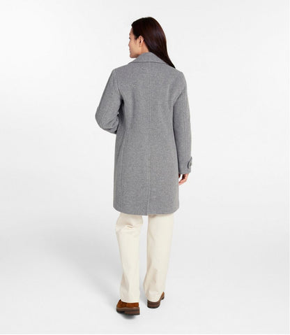 Women's Classic Lambswool Polo Coat, Three-Quarter Length / L.L.Bean