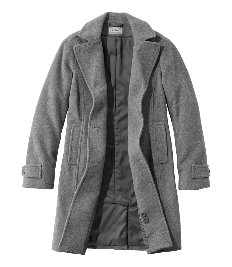 Women's Classic Lambswool Polo Coat, Three-Quarter Length / L.L.Bean
