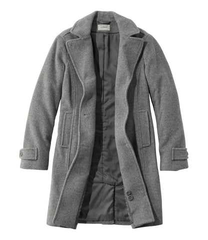 Women's Classic Lambswool Polo Coat, Three-Quarter Length / L.L.Bean