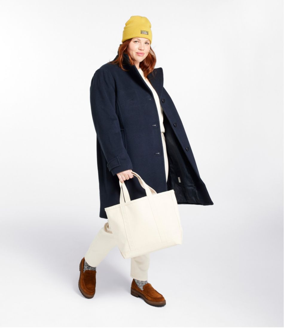 Women's Classic Lambswool Polo Coat, Three-Quarter Length / L.L.Bean