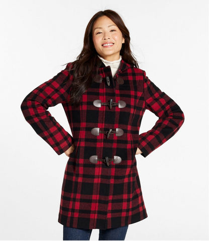 Women's Classic Lambswool Duffel Coat, Pattern / L.L.Bean