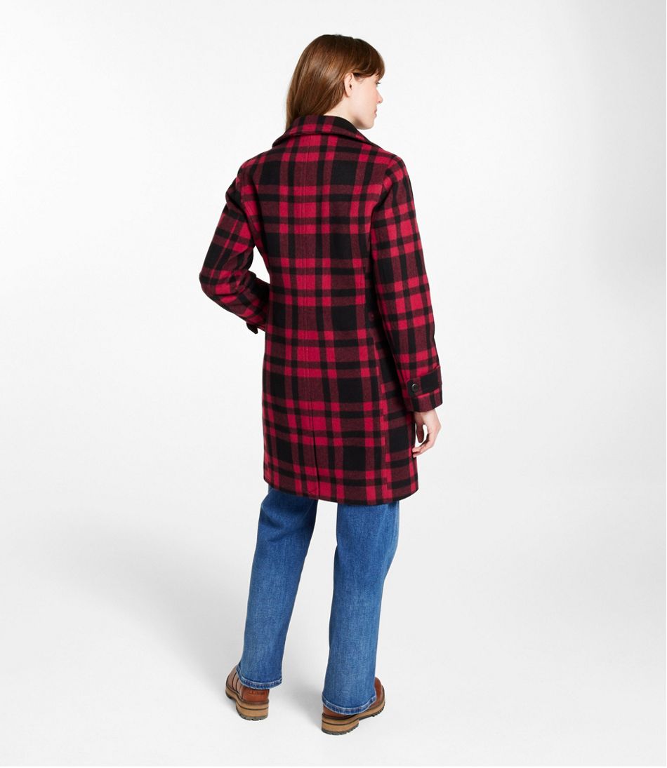 Women's Classic Lambswool Polo Coat, Three-Quarter, Pattern / L.L.Bean