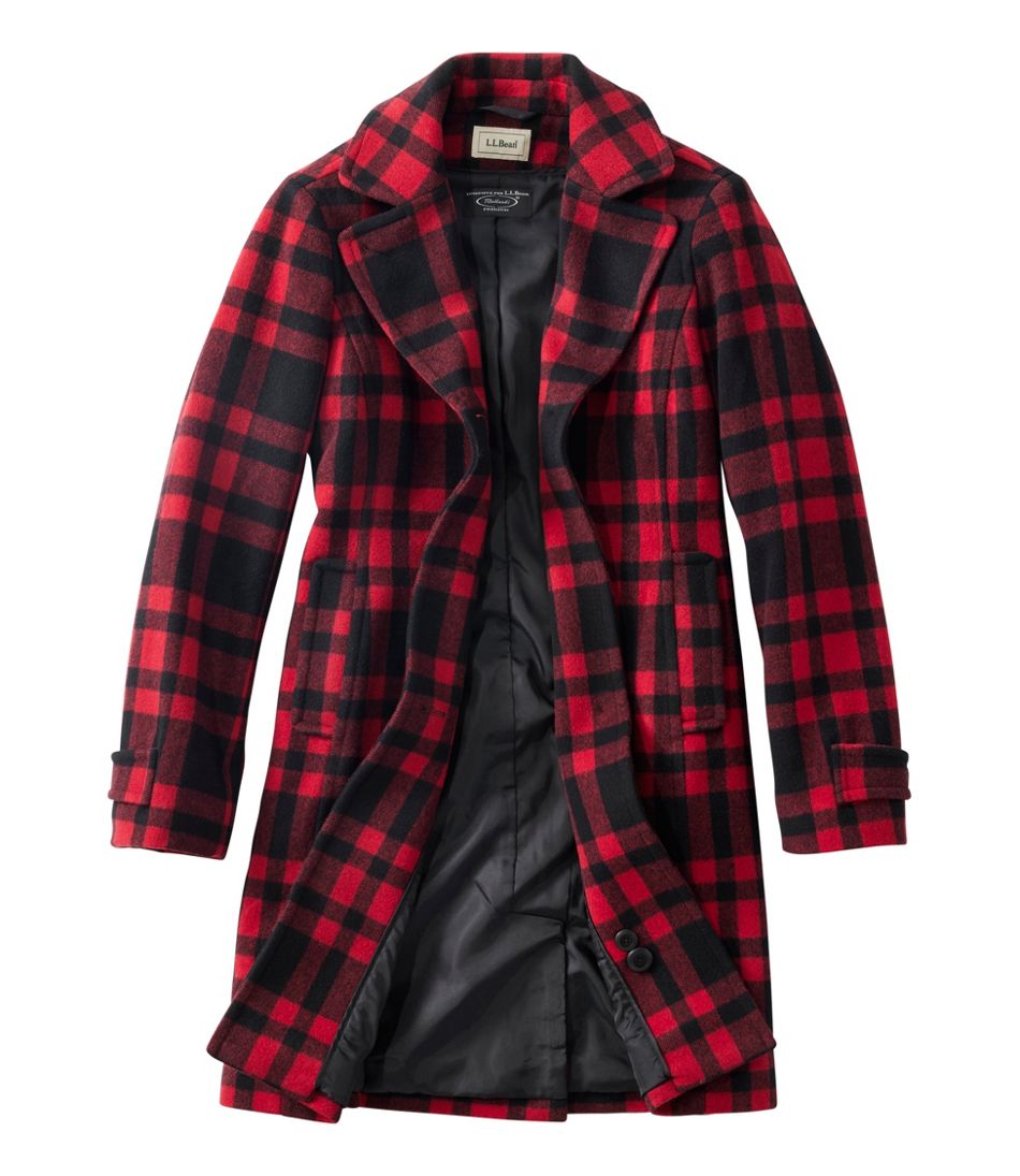 Women's Classic Lambswool Polo Coat, Three-Quarter, Pattern / L.L.Bean