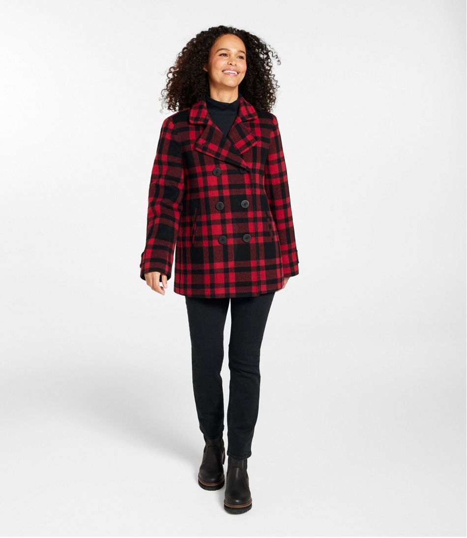 Women's Classic Lambswool Peacoat, Pattern / L.L.Bean