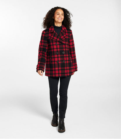 Women's Classic Lambswool Peacoat, Pattern / L.L.Bean
