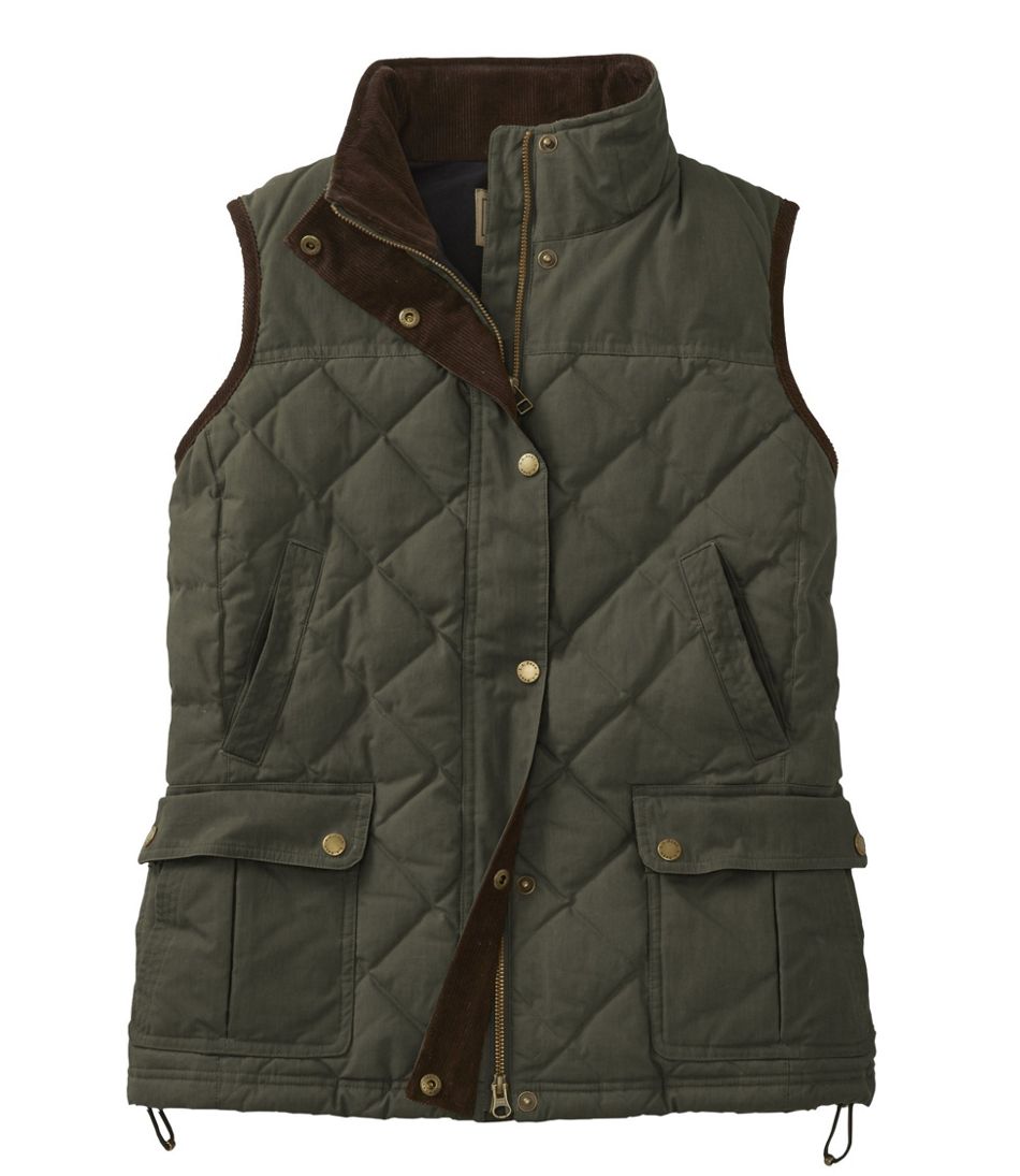 Women's Upcountry Waxed Cotton Down Vest / L.L.Bean