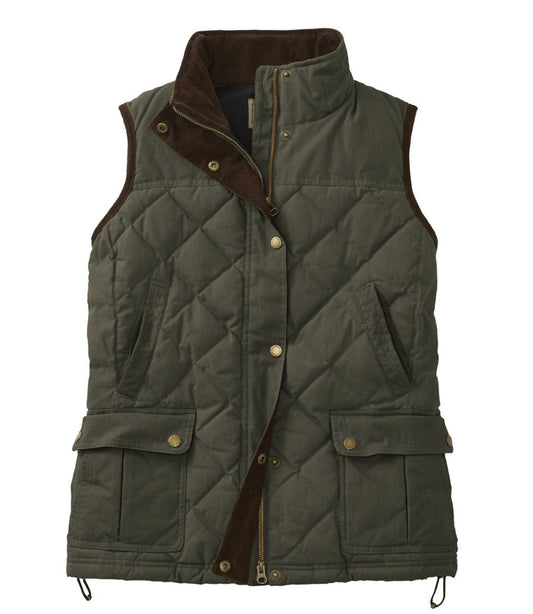 Women's Upcountry Waxed Cotton Down Vest / L.L.Bean