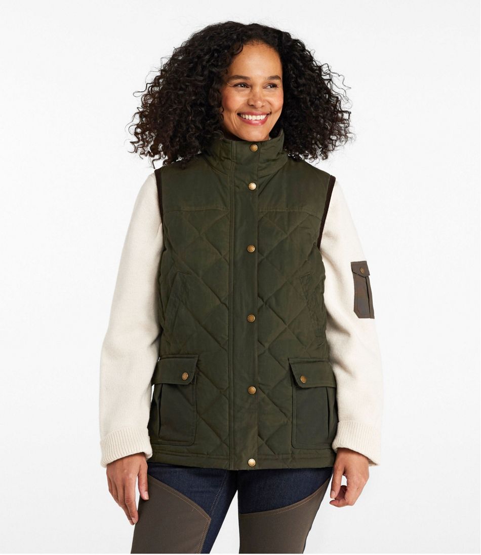 Women's Upcountry Waxed Cotton Down Vest / L.L.Bean