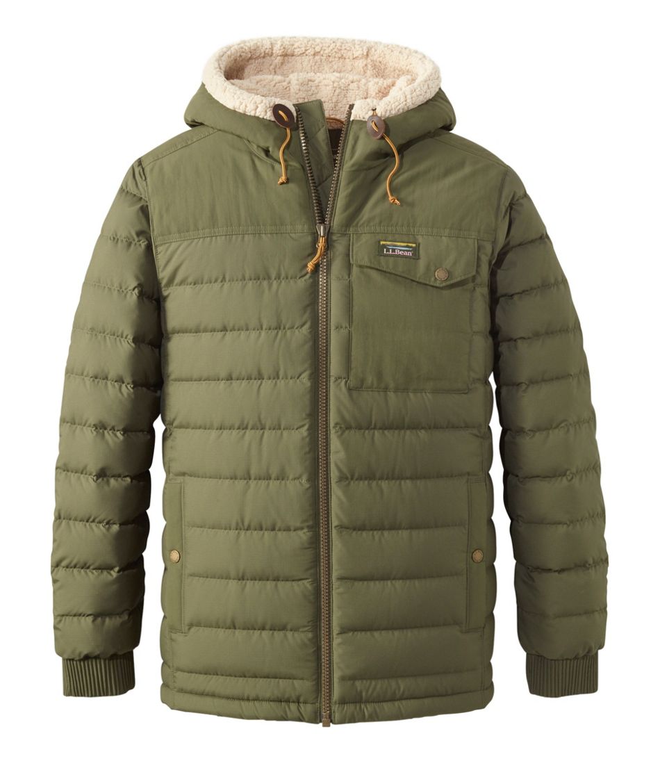 Men's Mountain Classic Down Hooded Jacket, Sherpa-Lined / L.L.Bean