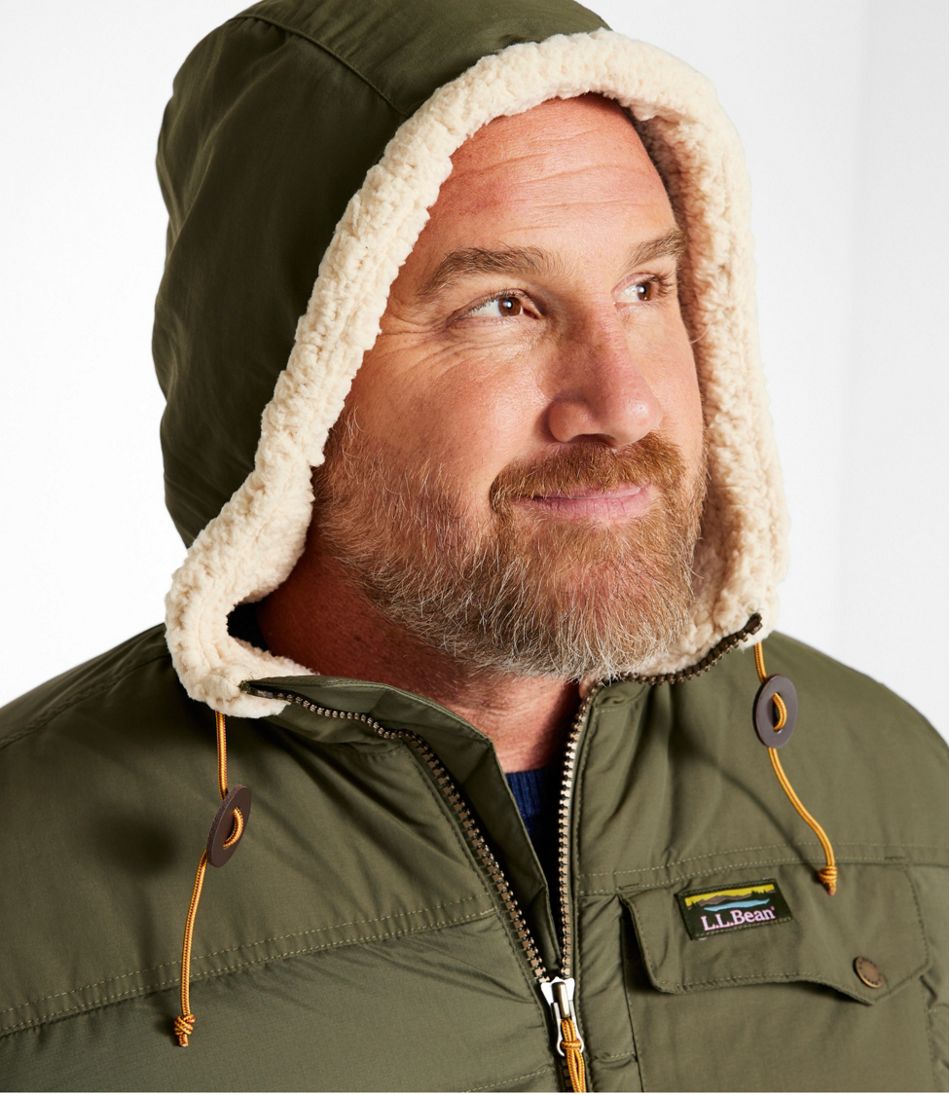 Men's Mountain Classic Down Hooded Jacket, Sherpa-Lined / L.L.Bean