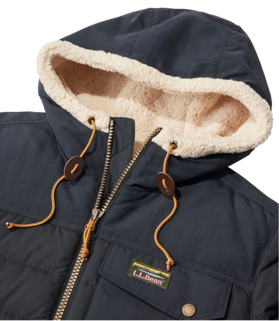 Men's Mountain Classic Down Hooded Jacket, Sherpa-Lined / L.L.Bean