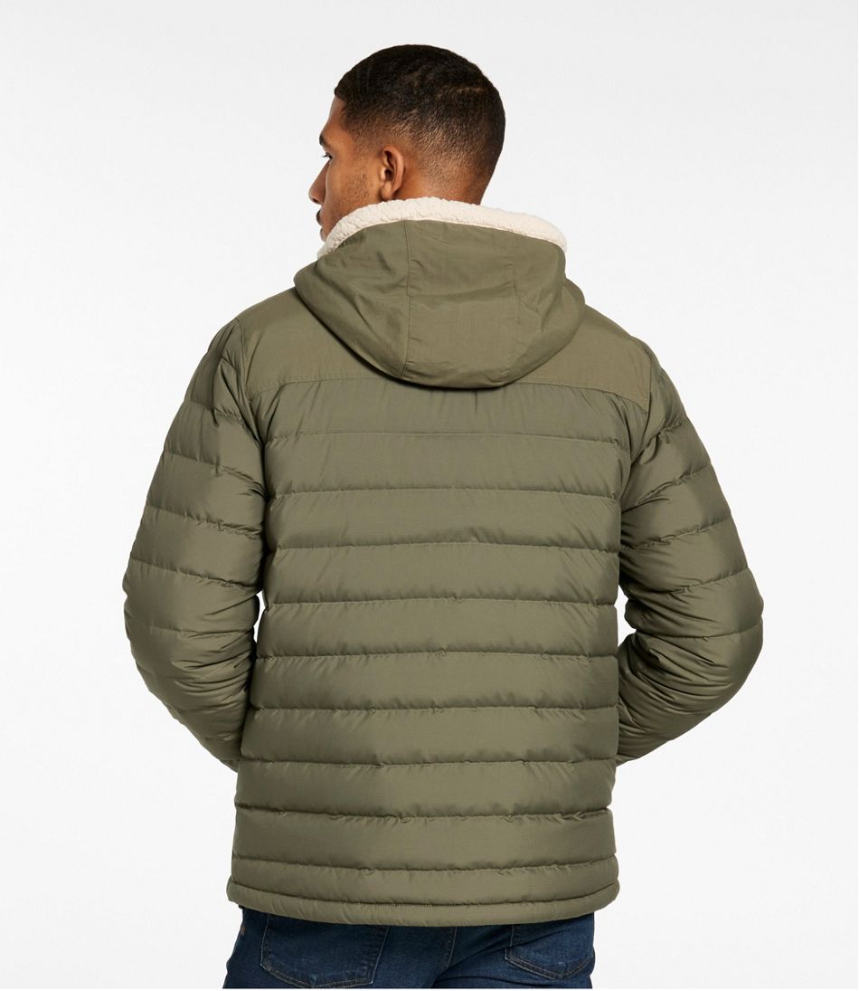 Men's Mountain Classic Down Hooded Jacket, Sherpa-Lined / L.L.Bean