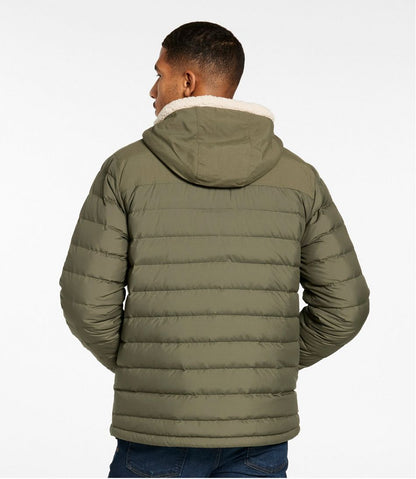Men's Mountain Classic Down Hooded Jacket, Sherpa-Lined / L.L.Bean