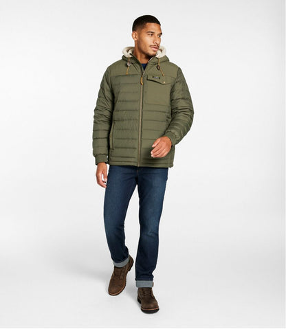 Men's Mountain Classic Down Hooded Jacket, Sherpa-Lined / L.L.Bean