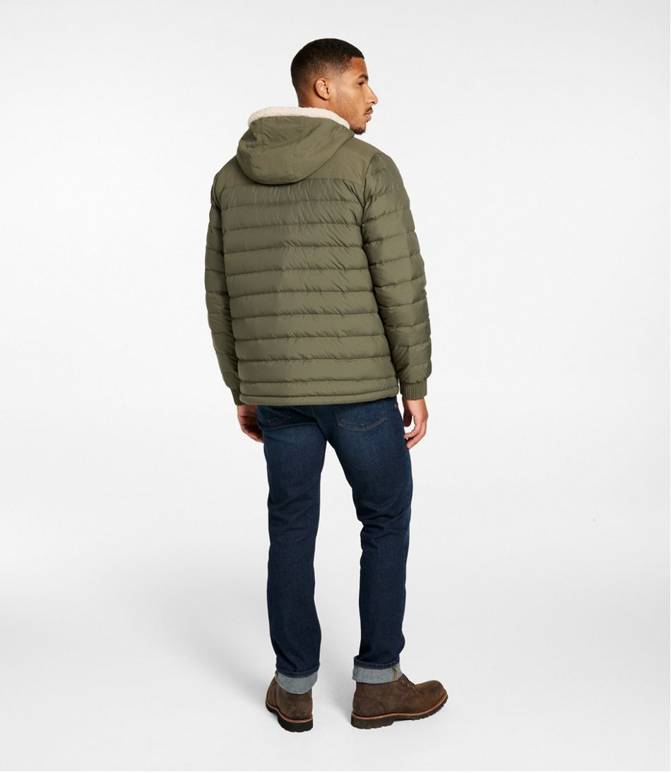 Men's Mountain Classic Down Hooded Jacket, Sherpa-Lined / L.L.Bean