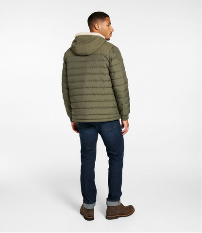 Men's Mountain Classic Down Hooded Jacket, Sherpa-Lined / L.L.Bean