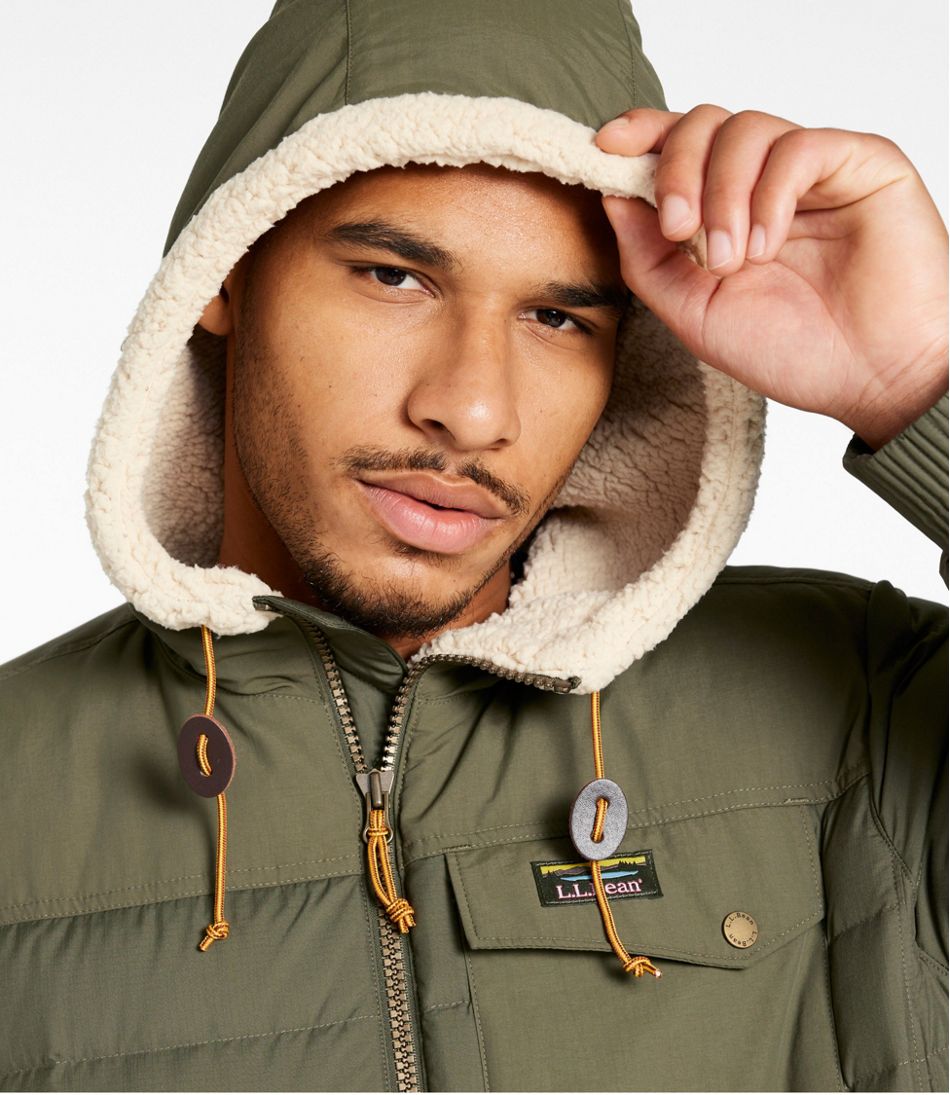 Men's Mountain Classic Down Hooded Jacket, Sherpa-Lined / L.L.Bean