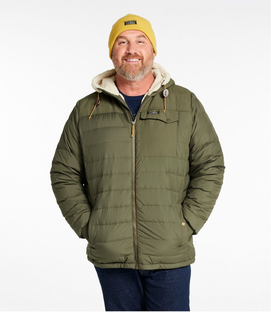 Men's Mountain Classic Down Hooded Jacket, Sherpa-Lined / L.L.Bean