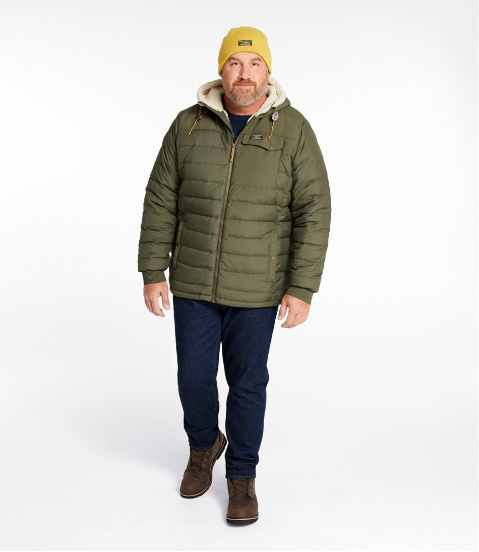 Men's Mountain Classic Down Hooded Jacket, Sherpa-Lined / L.L.Bean