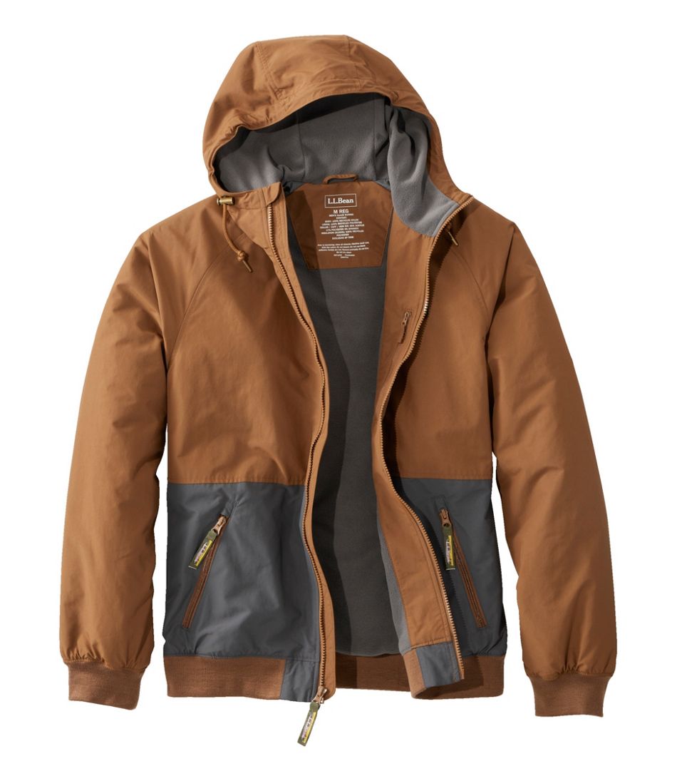 Men's Insulated 3-Season Bomber Hooded Jacket, Colorblock / L.L.Bean