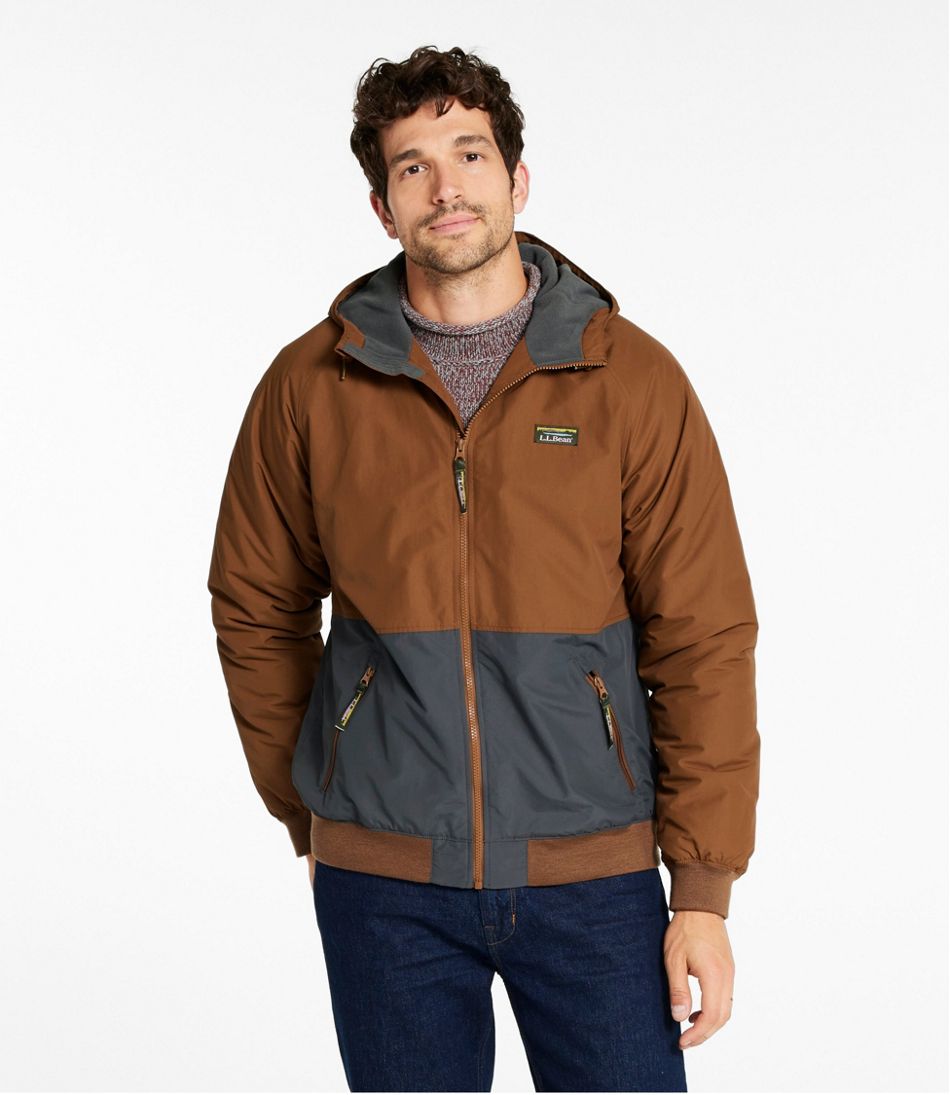 Men's Insulated 3-Season Bomber Hooded Jacket, Colorblock / L.L.Bean