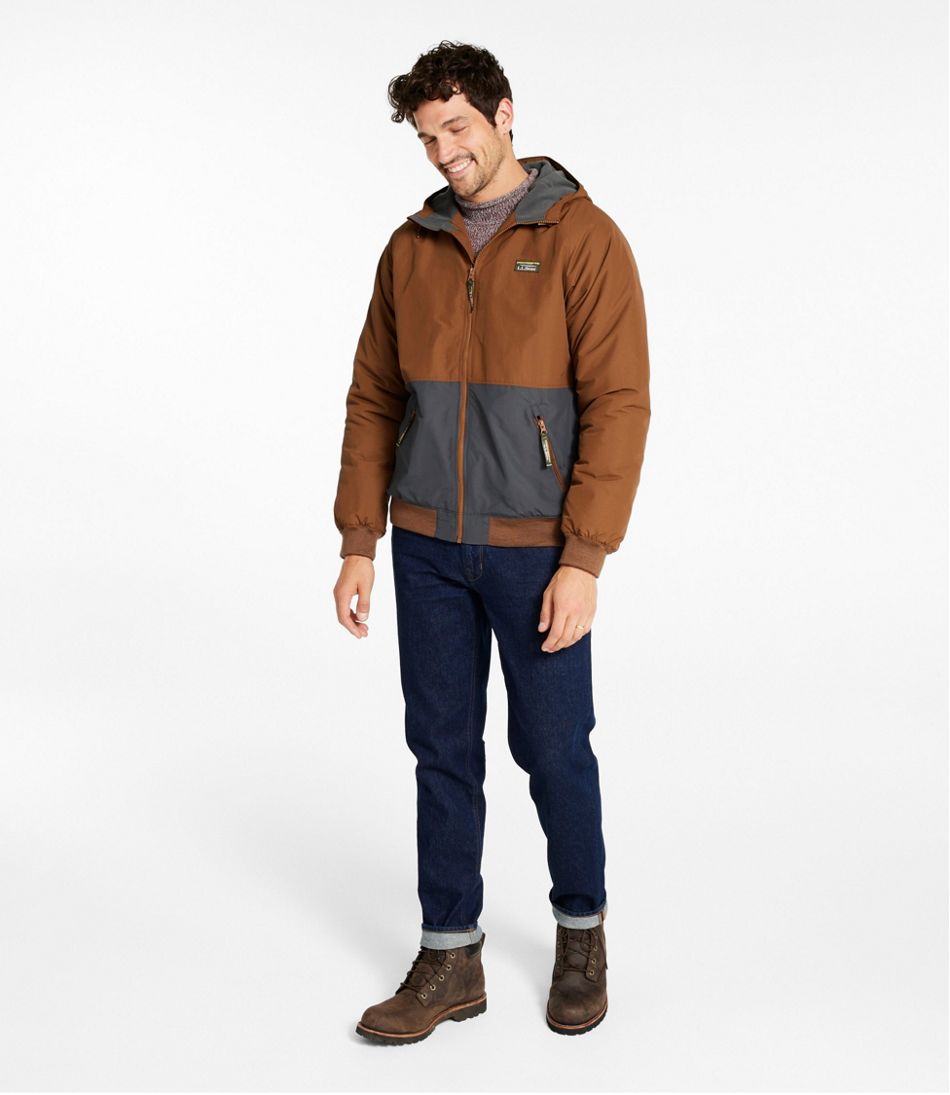 Men's Insulated 3-Season Bomber Hooded Jacket, Colorblock / L.L.Bean