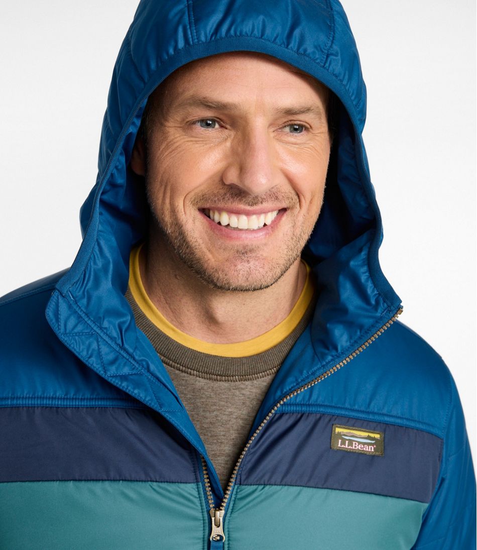 Men's Mountain Classic Puffer Hooded Jacket, Colorblock / L.L.Bean
