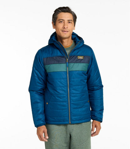 Men's Mountain Classic Puffer Hooded Jacket, Colorblock / L.L.Bean