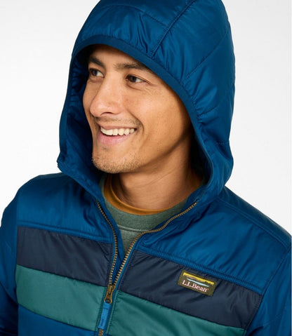 Men's Mountain Classic Puffer Hooded Jacket, Colorblock / L.L.Bean
