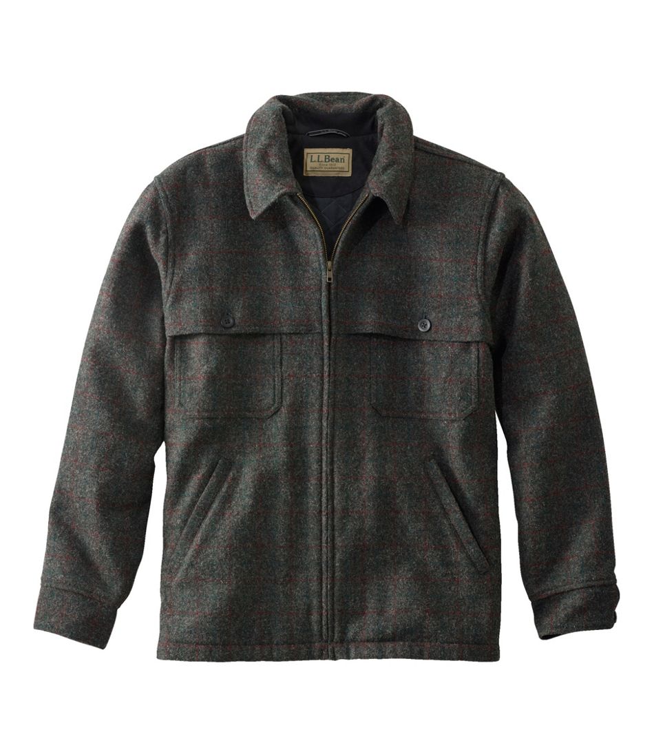 Men's Maine Guide Zip-Front Jac-Shirt with PrimaLoft, Plaid / L.L.Bean