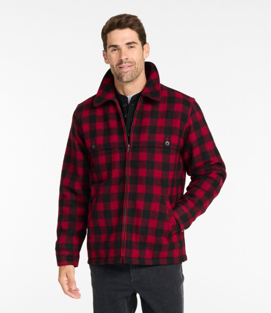 Men's Maine Guide Zip-Front Jac-Shirt with PrimaLoft, Plaid / L.L.Bean