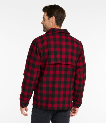 Men's Maine Guide Zip-Front Jac-Shirt with PrimaLoft, Plaid / L.L.Bean